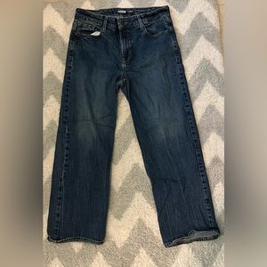 OLD NAVY high rise slim wide leg cropped jean